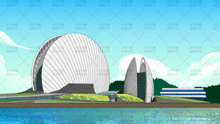 现代风格的独特建筑景观