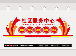 社区服务中心文化墙