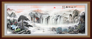 国画旭日东升装饰画