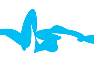 蓝色动感心电图图案