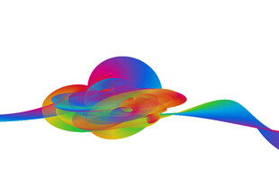 多彩抽象艺术流体图案