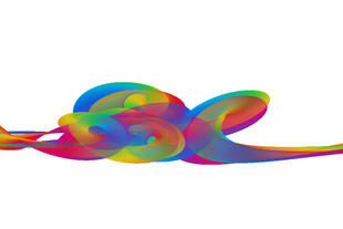 多彩抽象飘带艺术图形