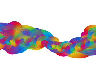 多彩流动渐变抽象图案