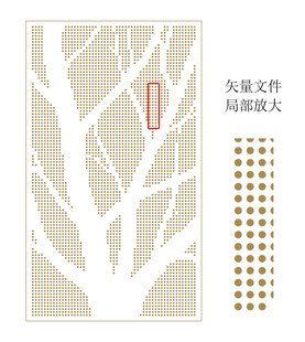 圆点大树镂空板