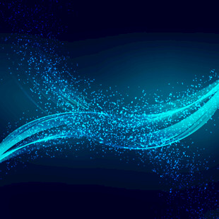 蓝色流动粒子背景图