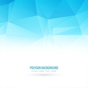 蓝色多边形矢量背景图
