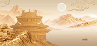 古风山水楼阁图