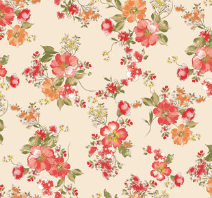 复古花卉图案背景纹理