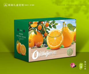 橙子包装 脐橙礼盒