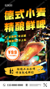 精酿鲜啤海报