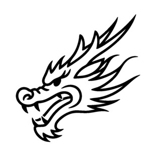 简约龙首图案设计