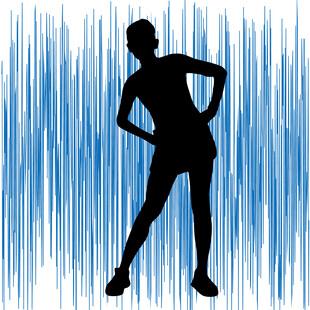 动感健身女性剪影