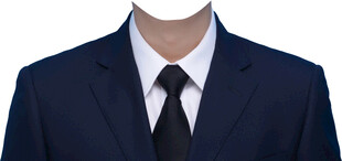 男士西装领带证件照衣服