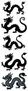 传统中式龙图案集合