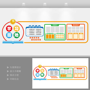班级园地校园学校文化背景墙设计