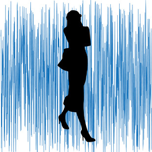 商务女性动感剪影