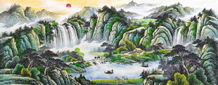 国画山水风景画