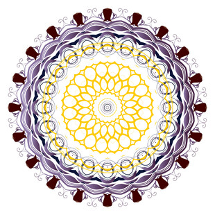 精美曼陀罗图案装饰花纹