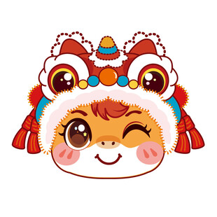 可爱小马虎头帽萌娃形象