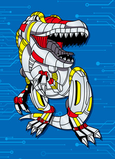 机械恐龙形象设计图