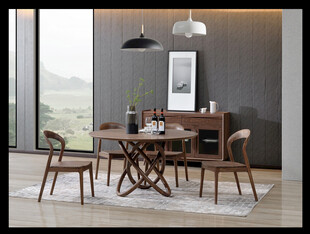 现代简约风格餐厅桌椅组合