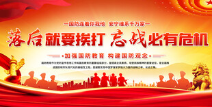 国防教育活动宣传展板