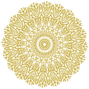 圆形古典花纹图案