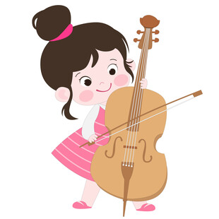 开学季兴趣班音乐课拉大提琴女孩