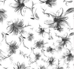 黑白花卉图案简约优雅