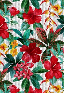 热带花卉图案背景