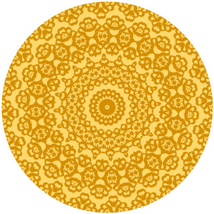 金色精美圆形花纹图案