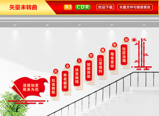 社会工作服务站楼梯文化墙