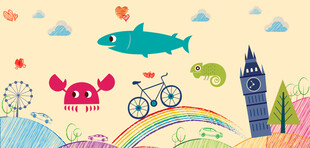 卡通矢量背景墙