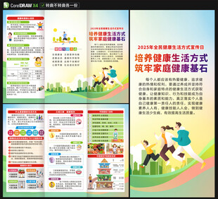 2025健康生活方式日三折页