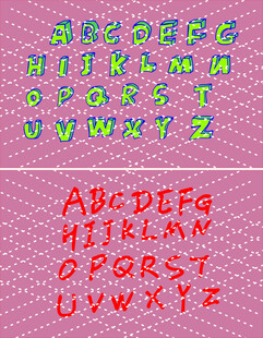 CDR手绘英文字母立体效果分层