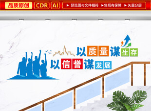企业质量文化楼梯墙