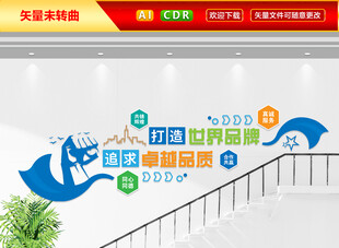 企业楼梯文化墙