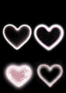发光爱心图案