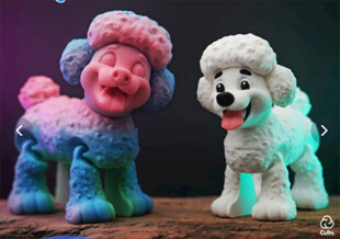 贵宾犬3D立体雕刻stl