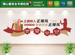 四有好老师文化墙