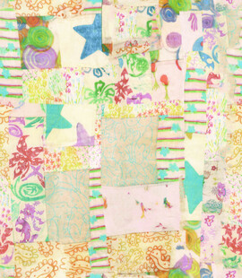 多彩拼布图案缤纷艺术风