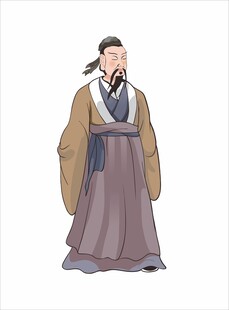 庄子形象矢量图