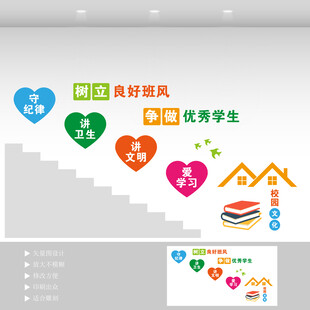 学校楼梯文化墙