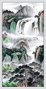 玄关画流水生财