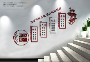 中医养生楼梯文化墙