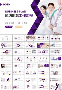 紫色大气医美整形发布会PPT
