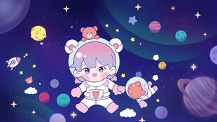 卡通儿童房背景墙