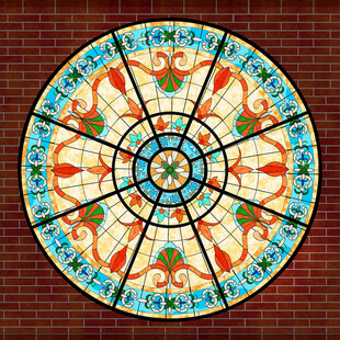 彩色圆形马赛克装饰图案