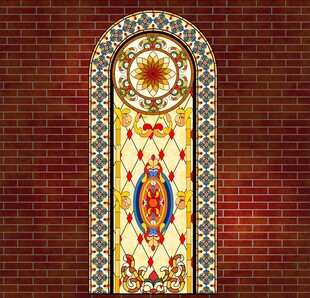 艺术彩色玻璃图案