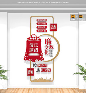 竖版廉政文化墙
